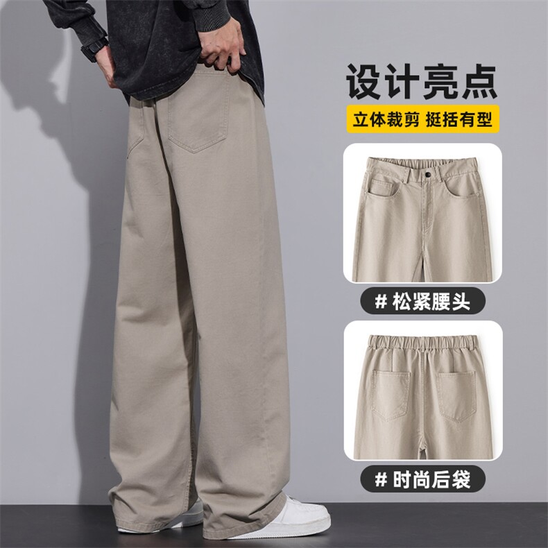 纯棉潮牌复古美式宽松直筒休闲裤男款高街潮流工装裤男Z2563-P45,男装工装外套,星座509
