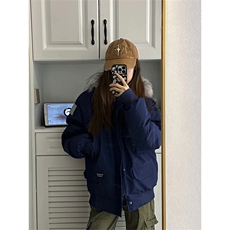 网图有货工装派克棉服外套女冬季加厚毛领棉袄男A139-P105，男装棉衣，星座1505