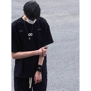 可设48小时发货 支持抖音得物来样二开230克重磅美式短袖t恤MT426图片