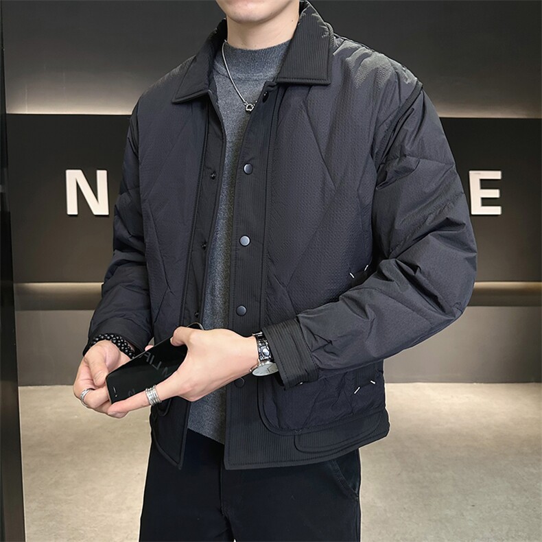 2024店主风冬季新款时尚休闲翻领拼接羽绒服外套男YR9887-P175,男装羽绒服,电商A413