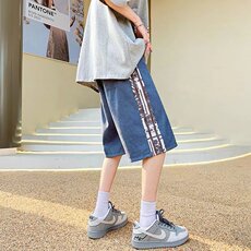 男夏季潮流时尚休闲短裤拼接灯芯绒短裤D49P25，男装休闲裤，星座1116-2