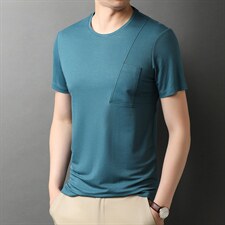 男士圆领T恤衫2023夏季新款时尚休闲打底衫中青年短袖上衣男，男装T恤，电商B212（原钱塘6029）