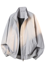 JK008立体白底春装拼接工装立领夹克聚酯纤维(M-5XL)TP35，男装夹克，电商A088