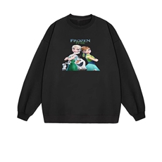 2025年秋季套头长袖时尚百搭通勤简约休闲冰雪奇缘，女装卫衣/绒衫，花可