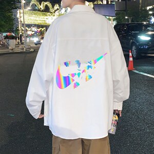 春季长袖衬衫男宽松港风衬衣男外套男CSCS270-P40,男装衬衫,电商B371