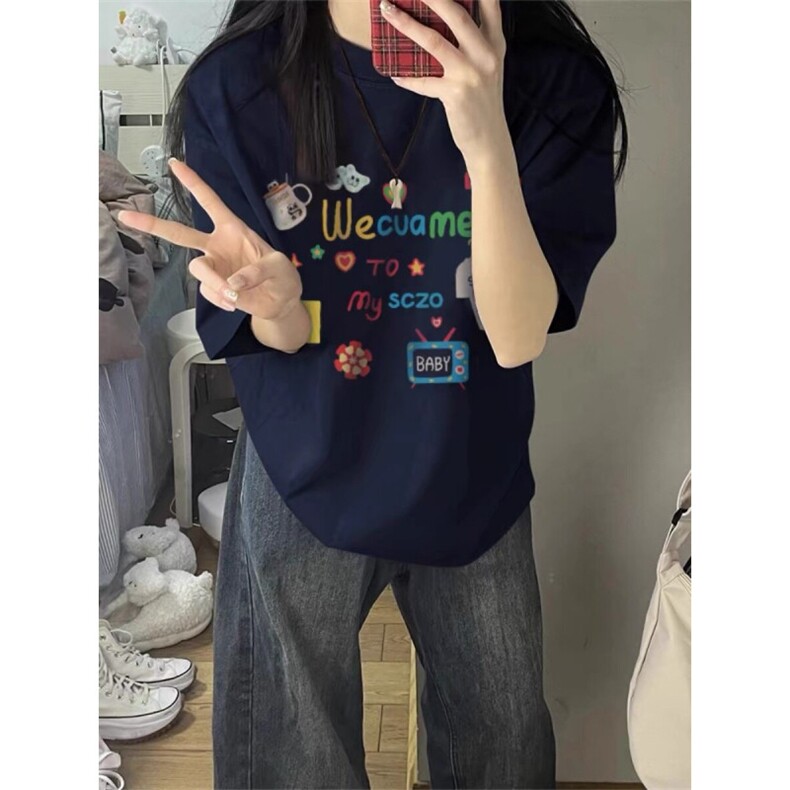 H0502-p25230克纯棉包领高品质抖音天猫质量卡通印花,女装T恤,星座617A-2