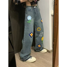 网图慎用！现货数据款小众毛巾绣牛仔裤XZ503-11469特P50控88，男装牛仔裤，星座503-1
