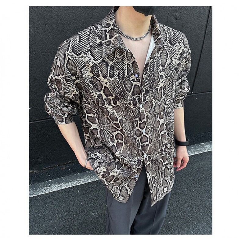 美式高街宽松衬衫潮流休闲上衣A086-CS2210-P40图片