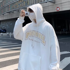 美式潮牌2024春秋新款字母刺绣连帽卫衣男头宽松上衣W3385-P33，男装卫衣，星座412