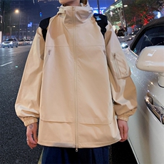 JK8108/P70秋装新品机能防水冲锋衣男大口袋宽松风衣夹克工装外套，男装夹克，电商A141