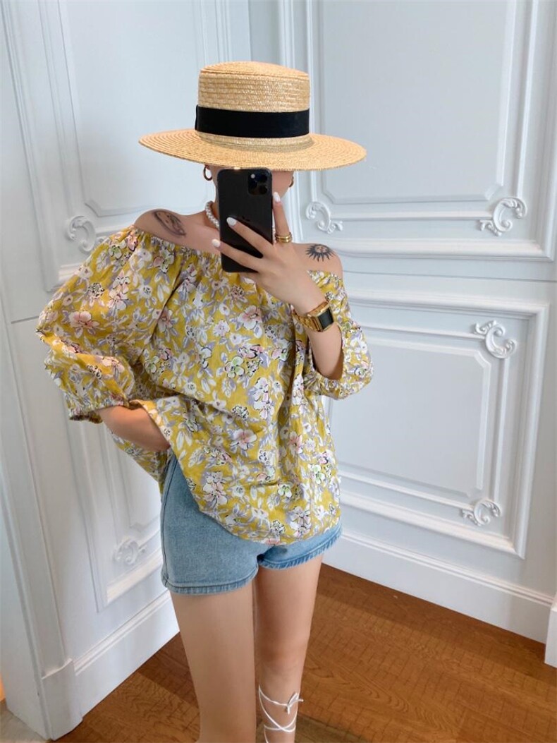 【现货】夏季花小衫，女装，玲珑颂