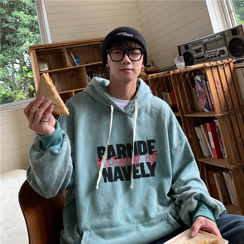 加绒新款港风宽松连帽套头卫衣X5671-常规P70控88-加绒P80控98,男装卫衣,电商A061-1