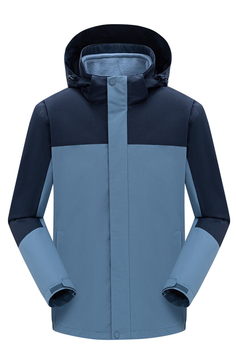 春秋户外冲锋衣男可拆卸两件套三合一加厚休闲外套防水冬季登山服,男装夹克,电商B212（原钱塘6029）