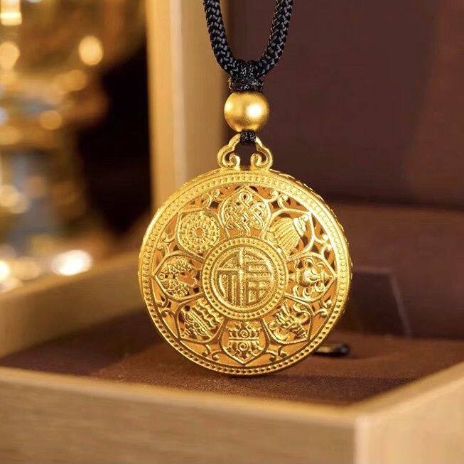 古法传承八宝罗盘福字碑好看饰品，项链，一品绒源