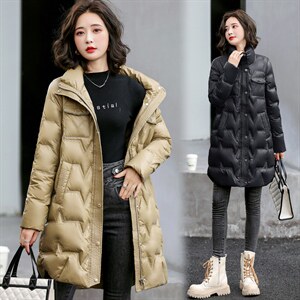 2022冬装新款羽绒服女时尚韩版休闲立领保暖外套图片