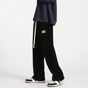 秋冬新款雪尼尔贴标长裤无影墙大码M~5XL XZ604-KG45-P55控68图片