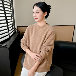 2025年秋季新款百搭圆领女士套头衫图片