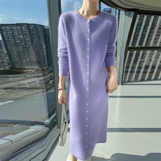 2025秋冬百搭时尚简约v领抽条修身简约长袖针织衫，女装针织衫/毛衣，冬贝尔貂绒
