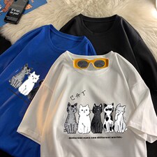 DX17100-P20 纯棉短袖t恤男大码半袖打底衫宽松体恤衫  平铺图片