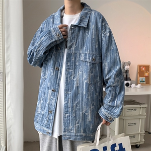爆爆 2023春季新款港风男士牛仔夹克情侣百搭潮流外套 JK847-P75图片