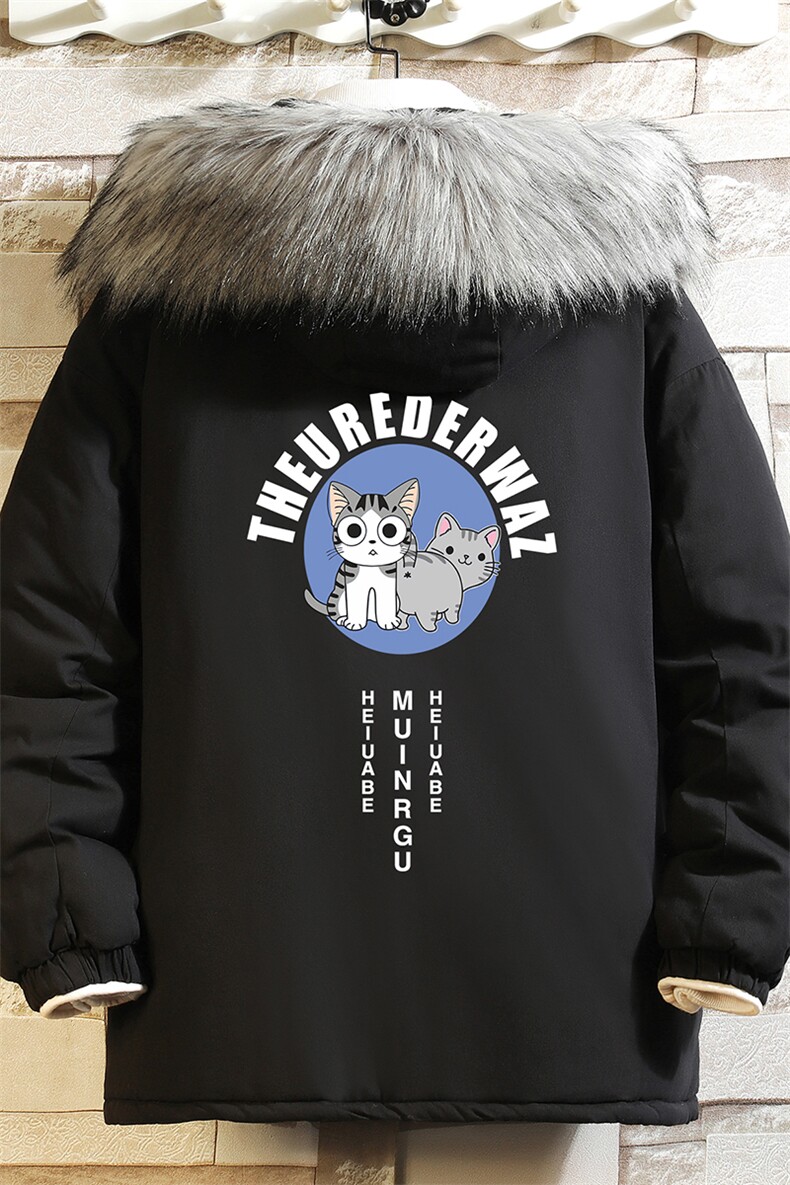 MM48160-P130冬季大毛领衣男士大码加厚袄男服砖墙,男装棉衣,电商A040A