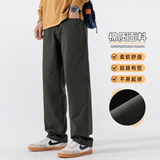 男士纯棉休闲裤2025新款宽松冬季加厚直筒长裤Z2362-P50/加绒P60，男装卫衣，星座509