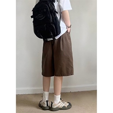 日系复古cleanfit褶皱休闲短裤男宽松阔腿工装显瘦七分裤K138，男装牛仔裤，星座1116A（原606A-3）