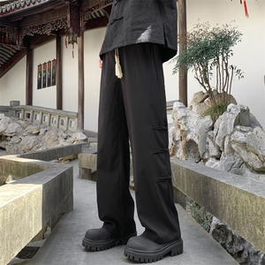 新中式风盘扣裤子夏季垂感长裤（现货）KK176-特P30控58图片