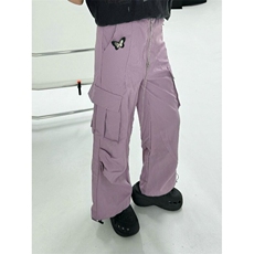 高街腰带蝴蝶工装裤男女宽松休闲直筒阔腿拖地个性裤子MK327P50，男装工装外套，星座1013-5