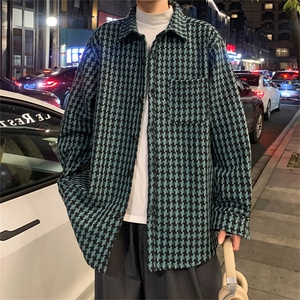 Wt151-P62千鸟格毛呢呢子开衫夹克外套图片