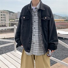 春秋男士牛仔夹克韩版潮流港风宽松bf上衣休闲百搭外套WT5542-p55图片