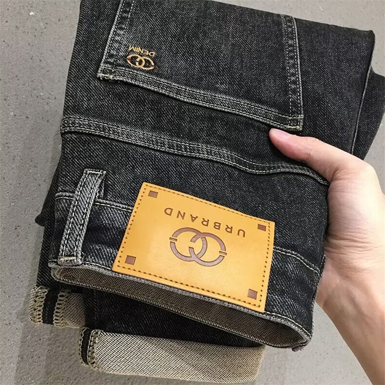 1506-1/KT11391/P49灰色牛仔裤男秋冬款九分裤高端潮牌黑色直筒裤,男装牛仔裤,星座1506-1