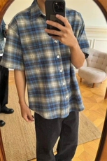 复古衬衫男夏装港风学生宽松趣味新款男装上衣外穿CSS28P30，男装衬衫，电商D256-2(原A064-2)