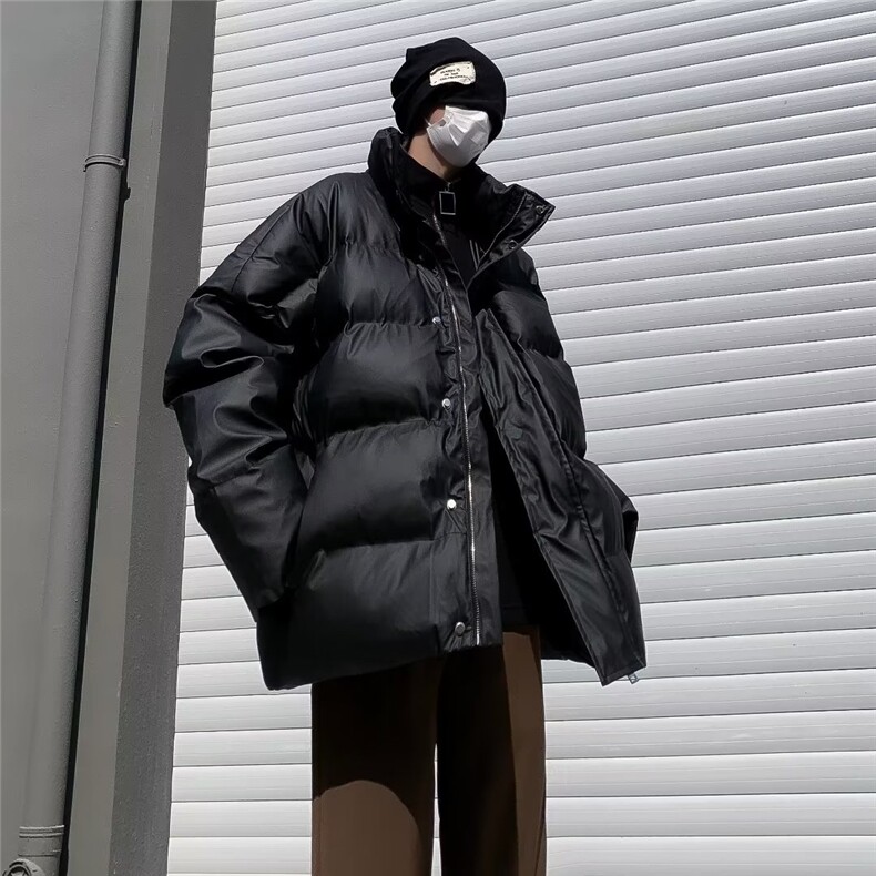 立领宽松面包服外套男韩版简约宽松休闲冬季新款棉袄男款,男装棉衣,星座716-4