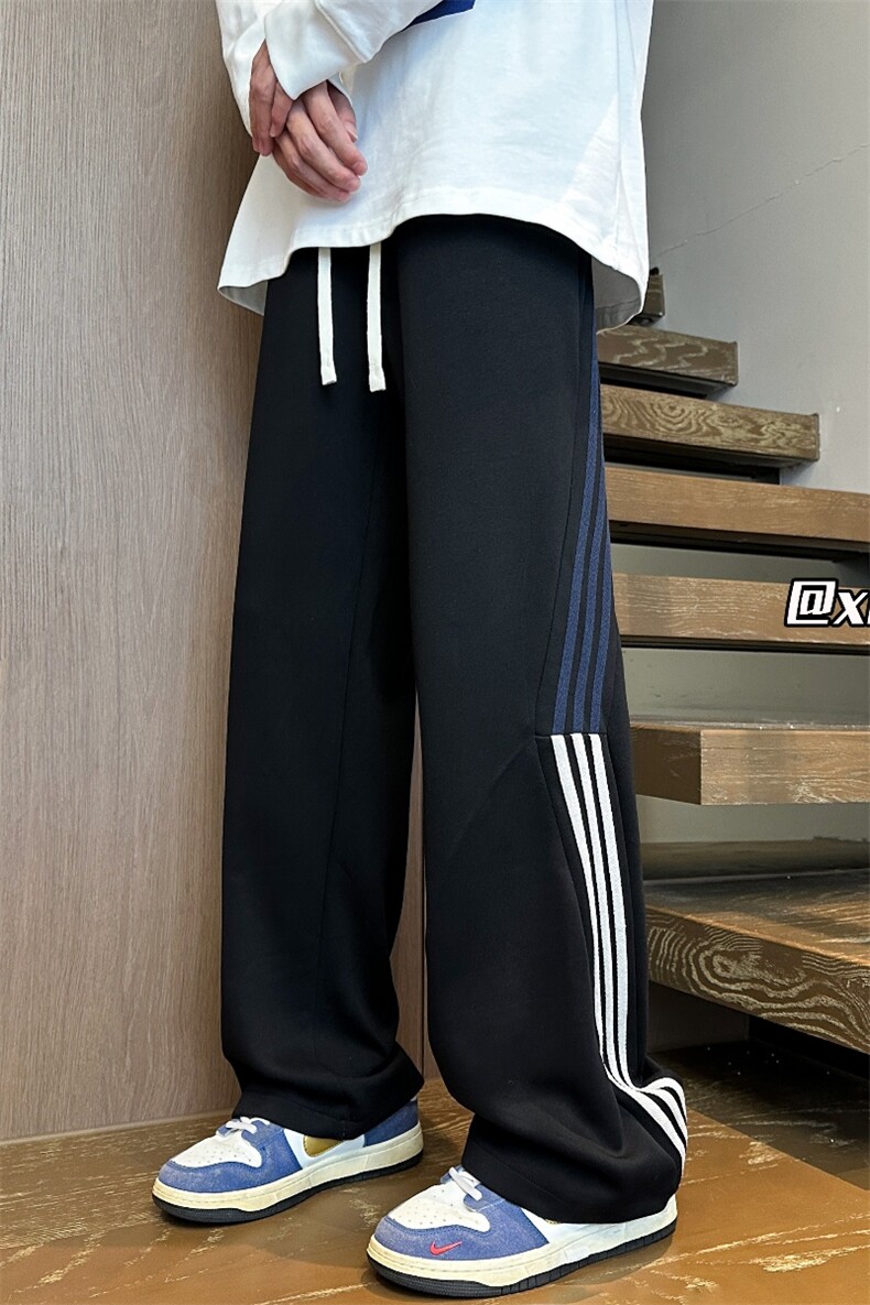 XZ616秋季新款异色织带撞色拼接破缝休闲长裤TY1089特P40控78,男装休闲裤,星座512A（原616）