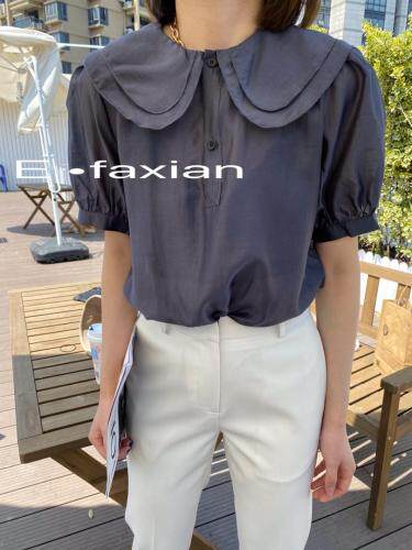 减龄款衬衫 现货，女装衬衫，E.FAXIAN伊发现