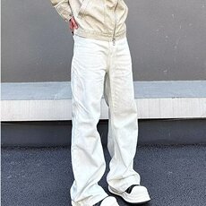 美式微喇叭牛仔裤男高街cleanfit宽松直筒拖地长裤子N6023，男装牛仔裤，星座1116A（原606A-3）