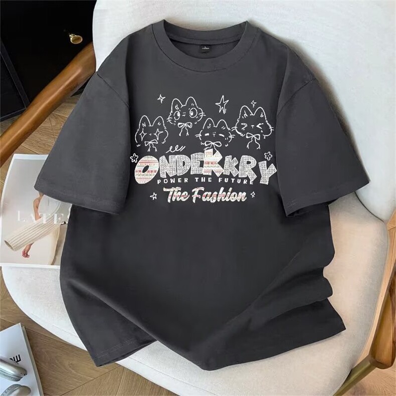 2026新款ins夏季新款潮流痞帅短袖t恤印花宽松圆领男士上衣体恤，男装T恤，星座218-8