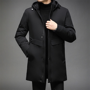 冬季新款中老年棉袄可脱卸帽纯色棉衣男士休闲棉服QLMMF1905-P150图片