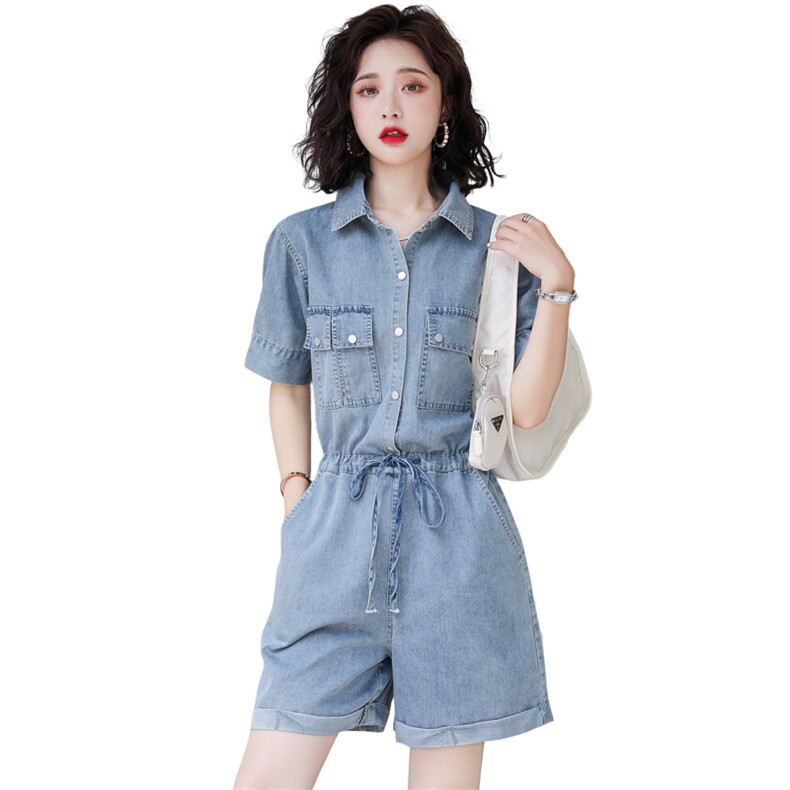 连体裤时尚潮流舒适短袖2021年夏季休闲宽松气质,女装连体裤,奕薇雅