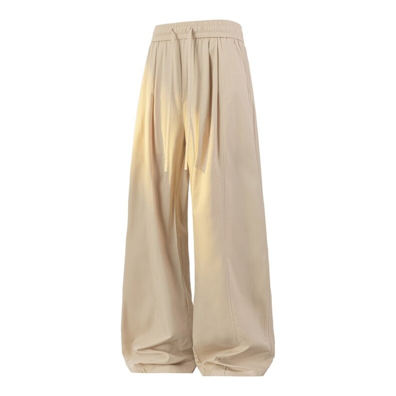 高品质鱼骨纹休闲亚麻棉裤新款宽松直筒裤A436-26012-P5085，男装棉裤，电商A436