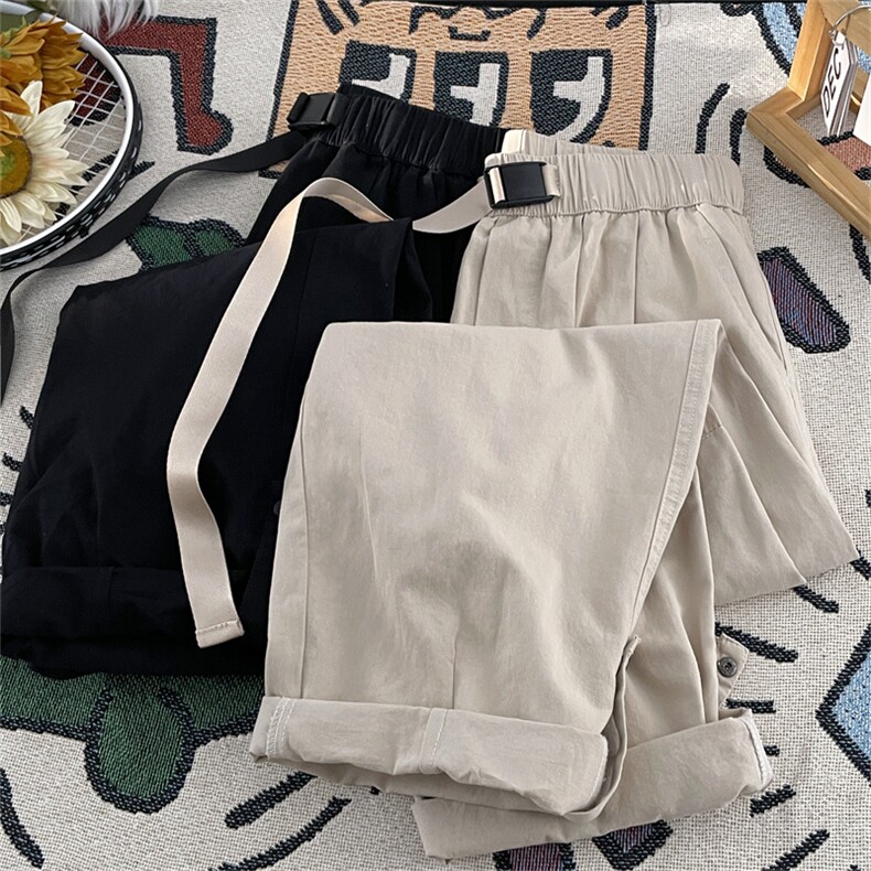 日系cityboy工装裤男宽松阔腿裤秋季卷边搭扣休闲直筒裤W2806-p42,男装工装外套,星座1008-1