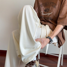 夏季新款休闲裤男纯色织带冰丝裤小众百搭长裤CK3518-P45控68，男装休闲裤，星座209-2