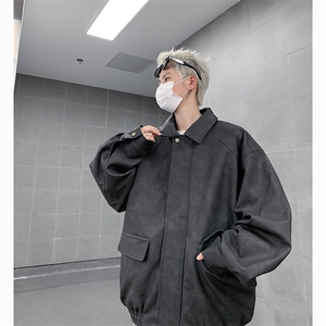 港风日系复古宽松潮流百搭翻领夹克外套 XZ213-JK0168-P108控128图片