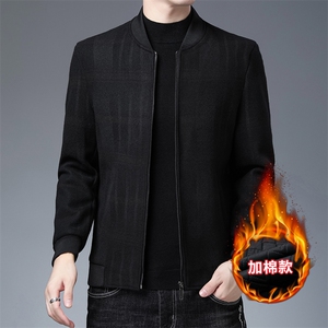 外套男士春秋季商务休闲棒球领上衣服2024新款秋冬夹克男装图片