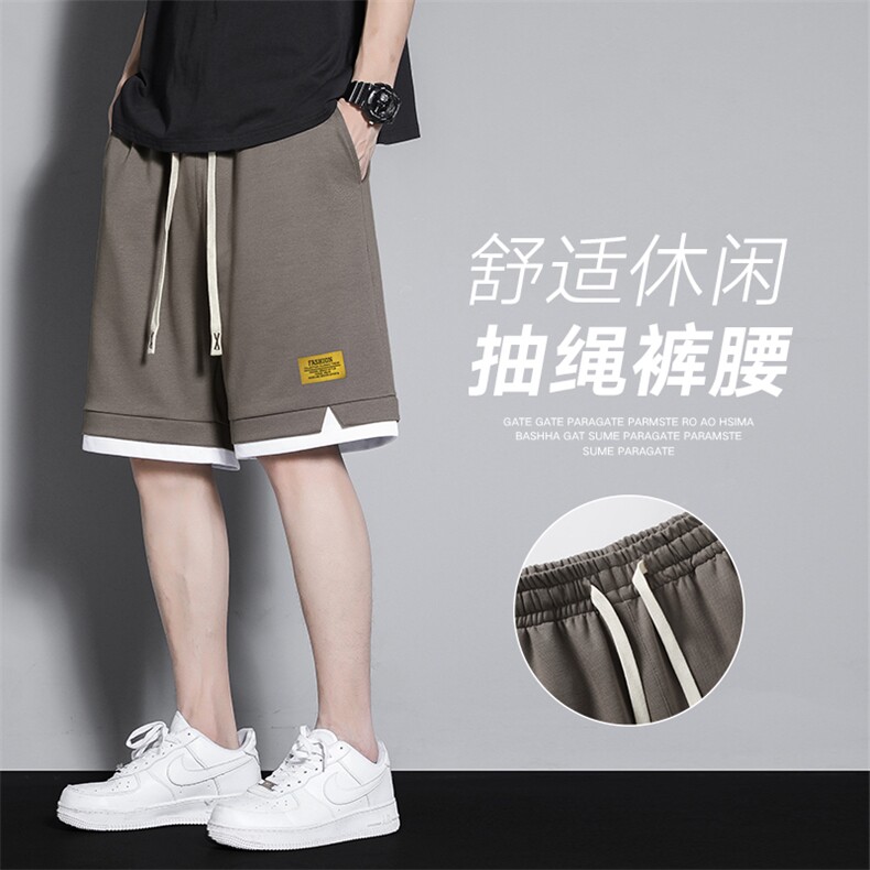 织唛标短裤宽松潮YOA景男休闲百搭五分裤运动短裤CK2410RK01-P30,男装休闲裤,星座717