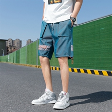 夏季韩版潮流亮面宽松工装短裤五分裤情侣短裤男A305-KX2060-P25，男装休闲裤，电商B306