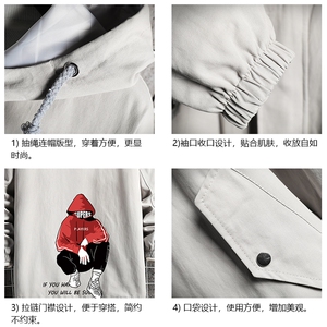 JK41051-P85 加棉款-P115 纯棉连帽夹克男士大码工装夹克男 网格图片