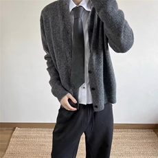 立领毛衣开衫高品质鹿毛绒针织衫M-2XL网络图MY1026-P45，男装针织衫/毛衣，星座301C-5