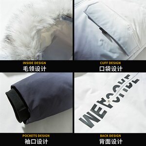 潮牌羽绒服男 2020冬季新款短款渐变色外套DS620T图片